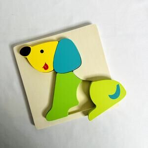 Go! Toys Puppy Dog Color Block Wooden Puzzle